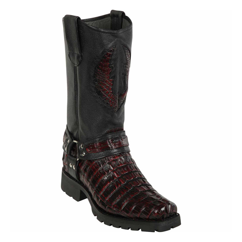 Men's Los Altos Boots Caiman Tail Skin Biker Boot 55T0118