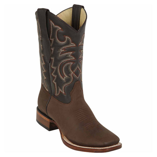 Los Altos Boots Genuine Leather Wide Square Toe Boot 8226207