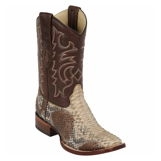 Men's Los Altos Boots Python Skin Wide Square Toe Boot 8225711