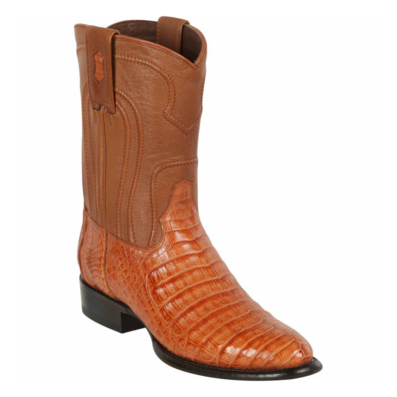 Los Altos Boots Men's Original Caiman Belly Roper Toe Boots 698203