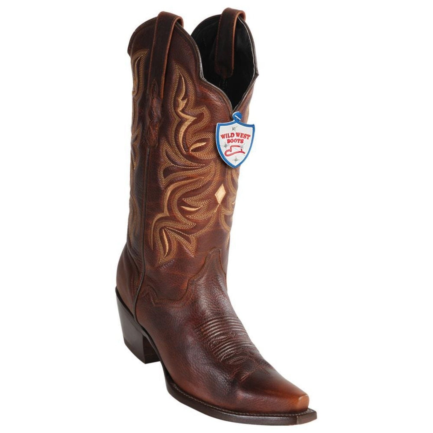 Wild West 2349940 Men's | Color Walnut | Women's Wild West Rage Leather Snip Toe Boots Handmade