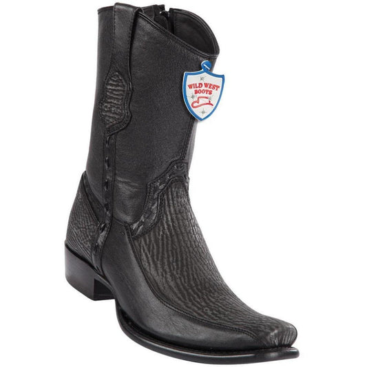 Wild West 279BF9381 Men's | Color Rustic Black | Men’s Wild West Sharkskin With Deer Boots Dubai Toe Handcrafted