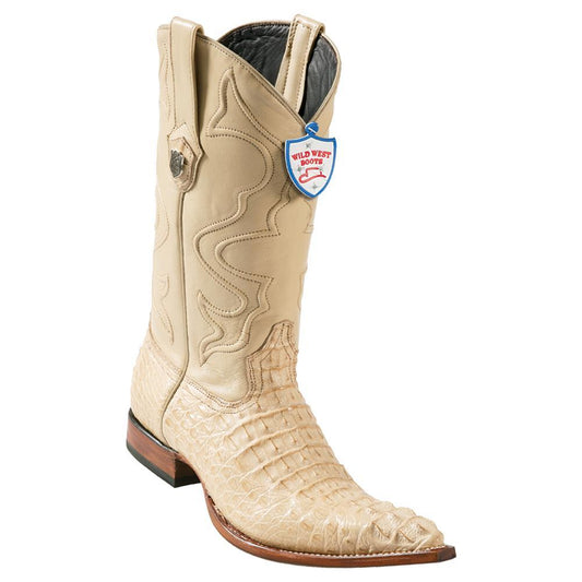 Wild West Boots #2950211 Men's | Color Oryx | Men's Wild West Caiman Hornback 3x Toe Boots Handcrafted