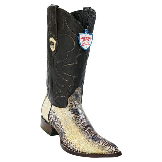 Wild West Boots #2950549 Men's | Color Natural | Men's Wild West Ostrich Leg 3x Toe Boots Handcrafted