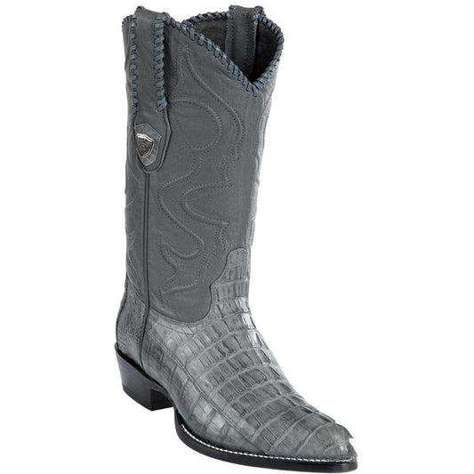 Wild West Boots #2990109 Men's | Color Gray | Men’s Wild West Caiman Tail Boots J Toe Handcrafted