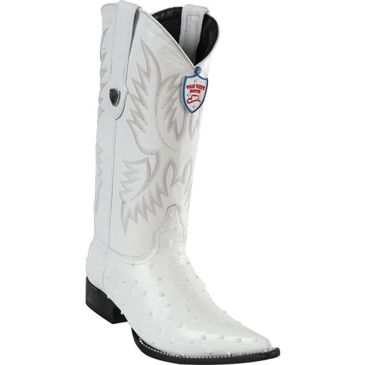 Wild West Boots #6950328 Men's | Color White | Men’s Wild West Ostrich Print Boots 3X Toe Handcrafted