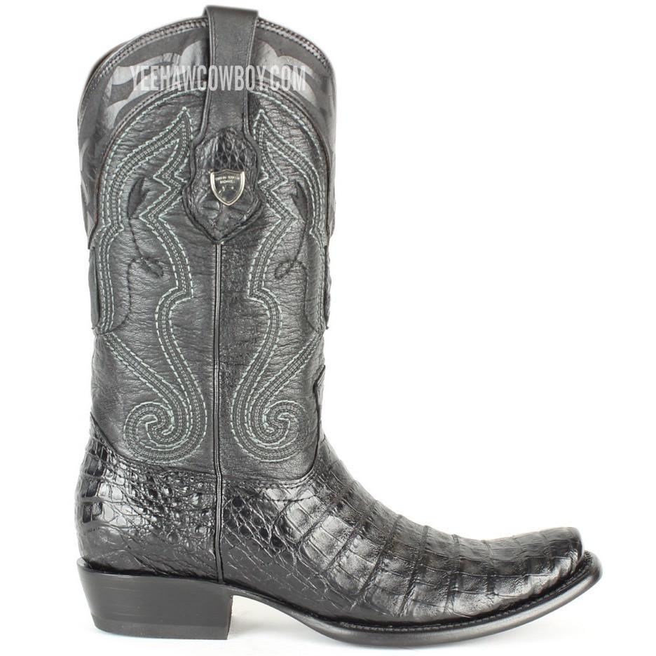 Wild West Boots #2798205 Men's | Color Black | Men's Wild West Caiman Belly Boots Dubai Toe Handcrafted