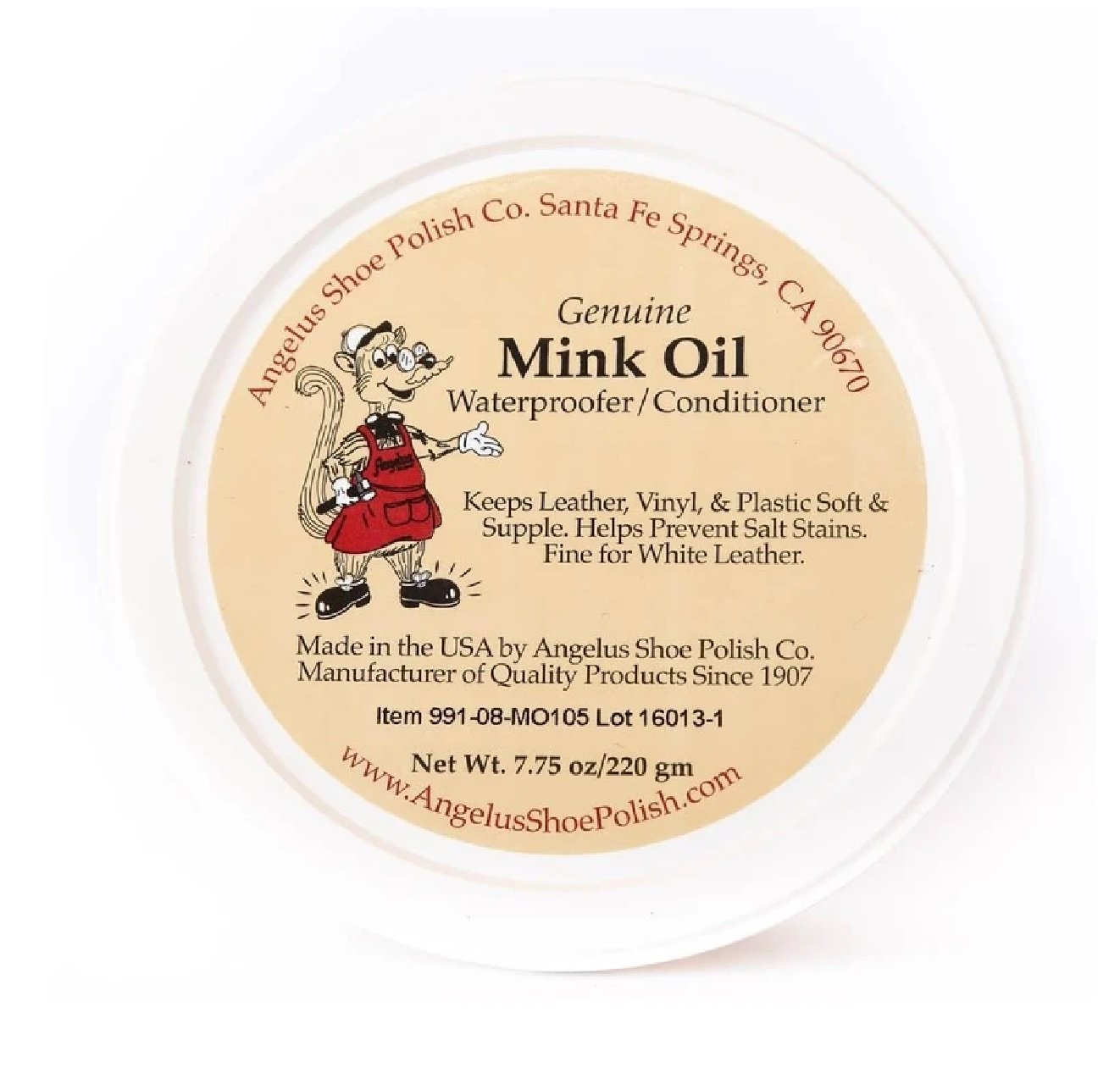 ANGELUS MINK OIL 7.75 OZ TUB (# OMO8)