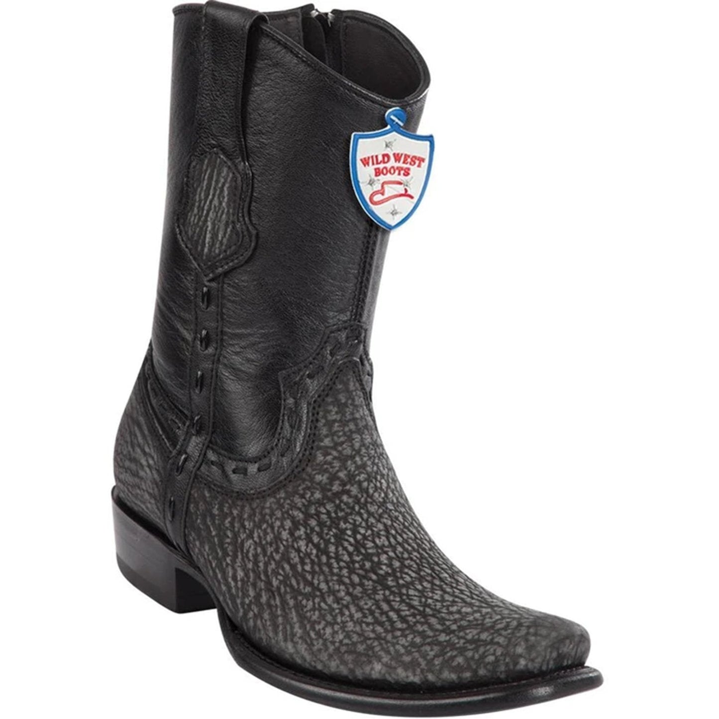 Wild West 279B9381 Men's | Color Rustic Black | Men’s Wild West Sharkskin Boots Dubai Toe Handcrafted