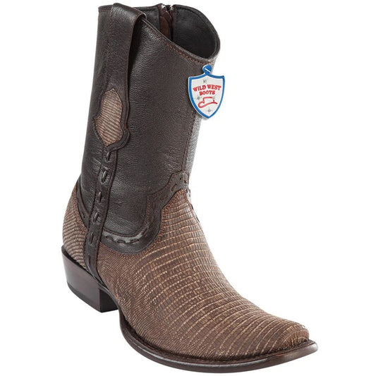 Wild West Boots #279B0735 Men's | Color Sanded Brown | Men’s Wild West Teju Lizard Boots Dubai Toe Handcrafted