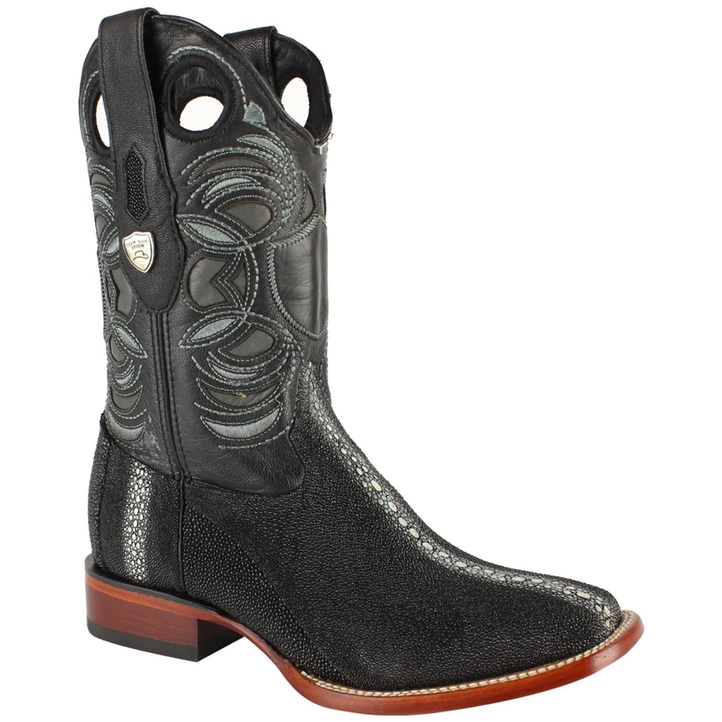 Wild West Boots #279B1205 Men's | Color Black  | Men’s Wild West Stingray Boots Dubai Toe Handcrafted