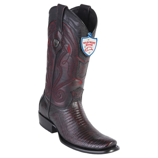 Wild West Boots #2790718 Men's | Color Black Cherry | Men's Wild West Lizard Boots Dubai Toe Handcrafted